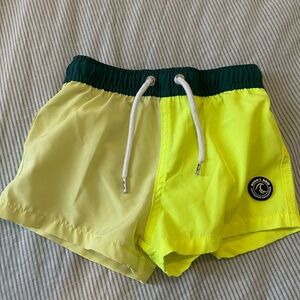 Binky Bro- yellow and green swim shorts